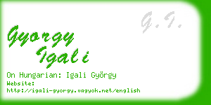 gyorgy igali business card